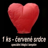 SRDCE - speciální létající lampion pro zamilované