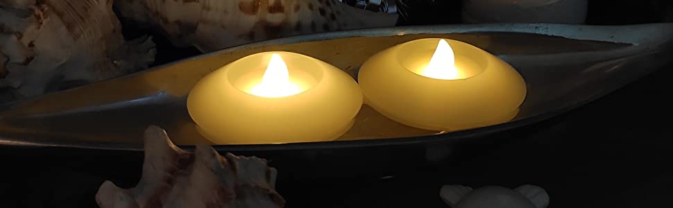 DekorLEDWax1 Plovoucí LED svíčka z pravého vosku
