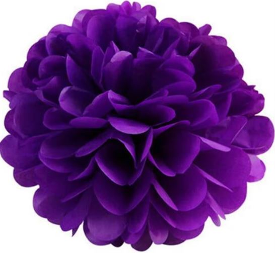 Pom poms 30 cm tmavě fialový (V8008)