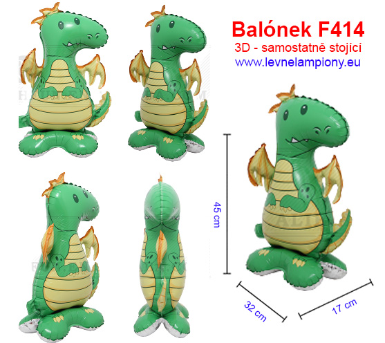 Drak A samostatně stojící nafukovací balónek 39 x 58 cm (F414)