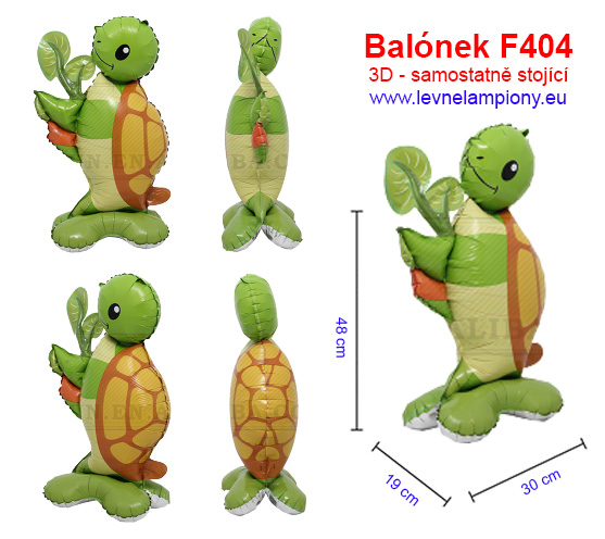 Želva samostatně stojící nafukovací balónek 38 x 64 cm (F404)