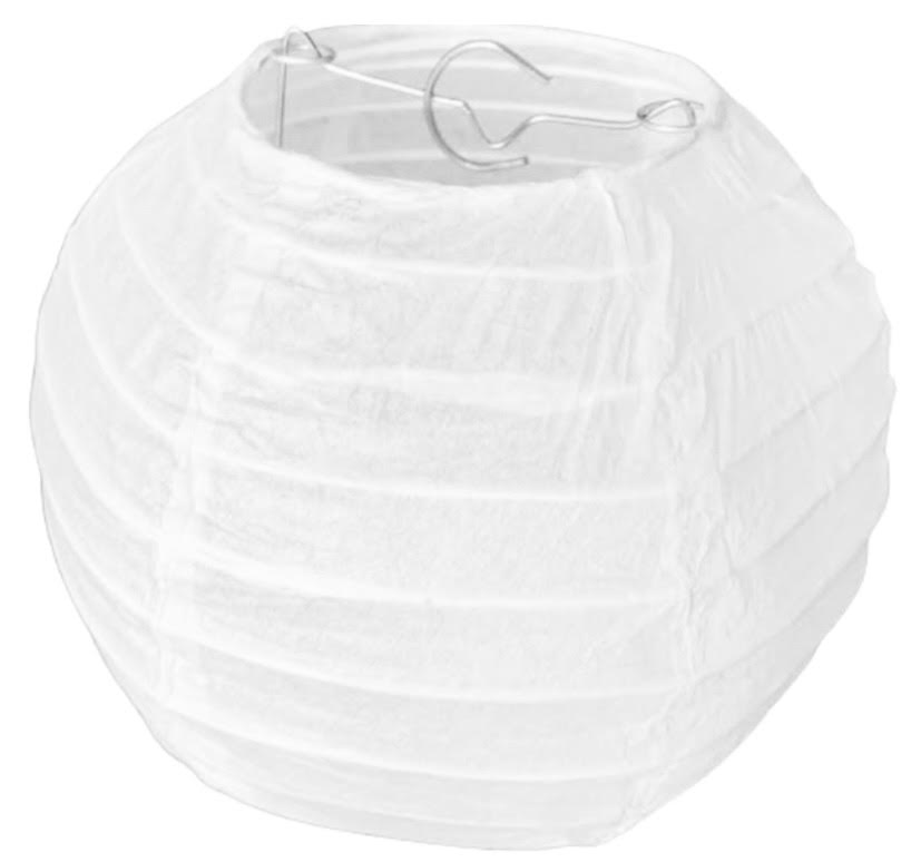 Bílý kulatý lampion stínidlo průměr 15 cm