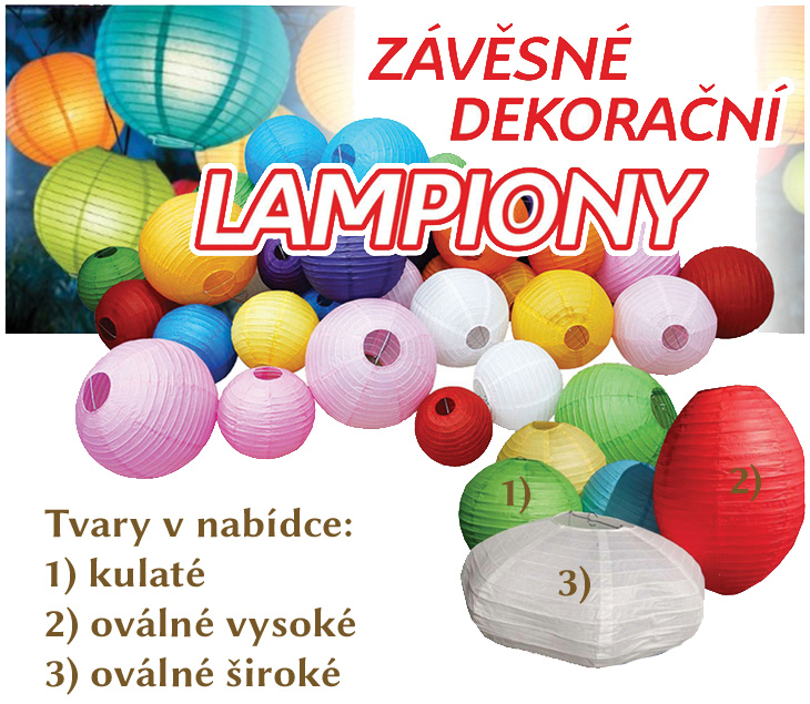 Černý kulatý lampion stínidlo průměr 30 cm