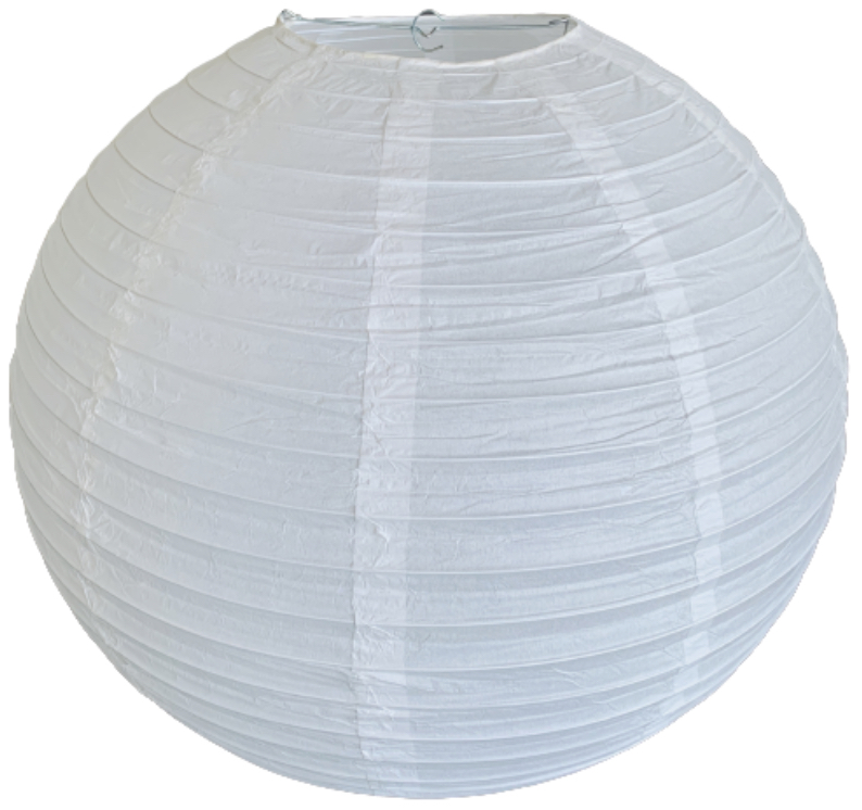 Bílý kulatý lampion stínidlo průměr 50 cm