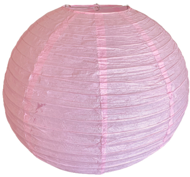 Světle růžový kulatý lampion stínidlo průměr 50 cm