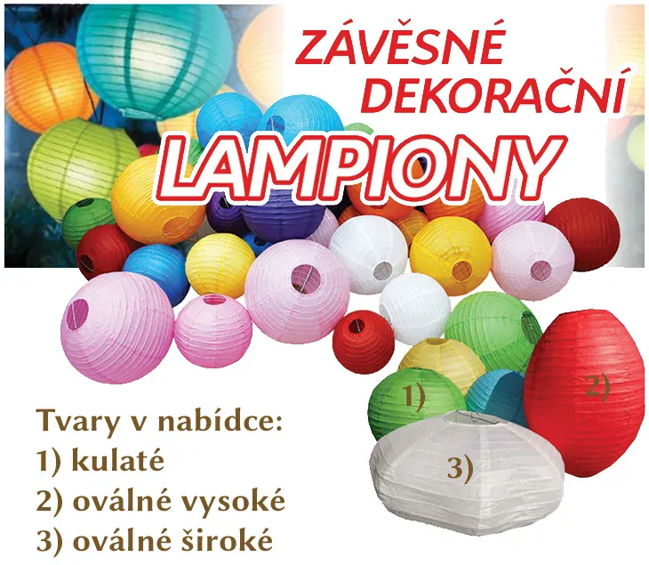 Bílý kulatý lampion stínidlo průměr 60 cm