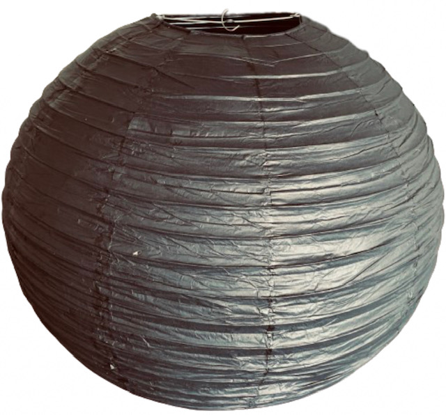 Černý kulatý lampion stínidlo průměr 60 cm