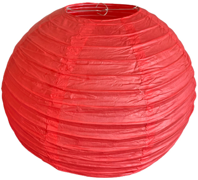 Červený kulatý lampion stínidlo průměr 40 cm