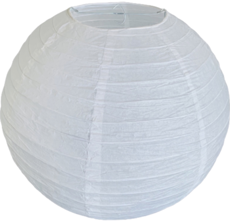 Bílý kulatý lampion stínidlo průměr 35 cm