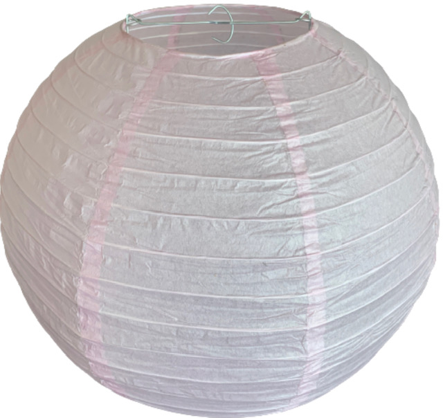 Světle růžový kulatý lampion stínidlo průměr 35 cm