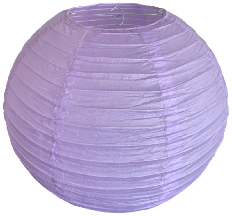 Lila světle fialový kulatý lampion stínidlo průměr 35 cm