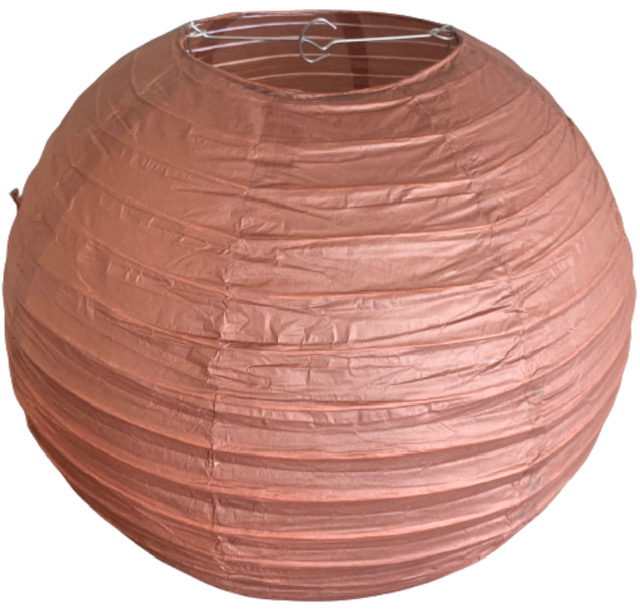 Hnědý kulatý lampion stínidlo průměr 35 cm