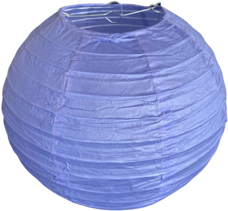 Borůvkový fialový kulatý lampion stínidlo průměr 25 cm