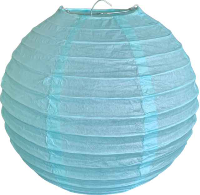 Mentolový kulatý lampion stínidlo průměr 20 cm