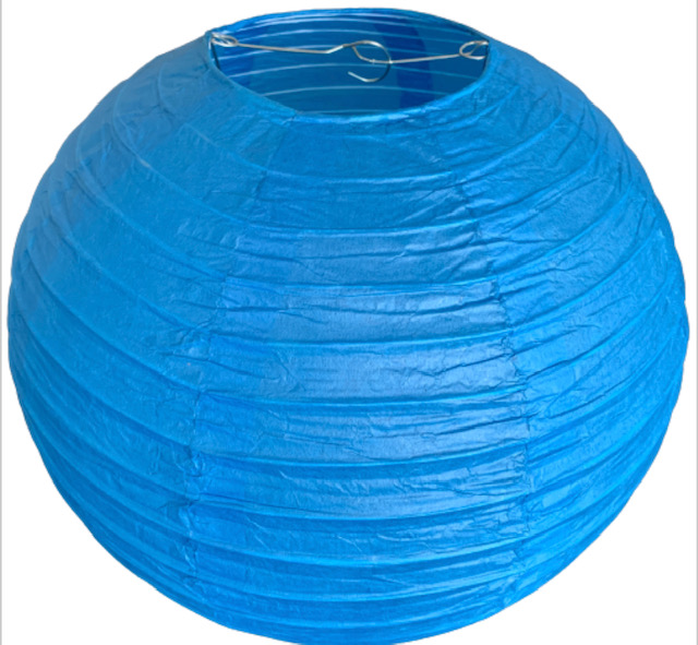 Tmavě mordrý kulatý lampion stínidlo průměr 30 cm