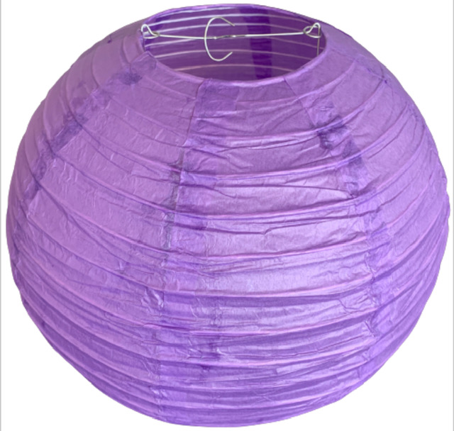 Fialový kulatý lampion stínidlo průměr 30 cm