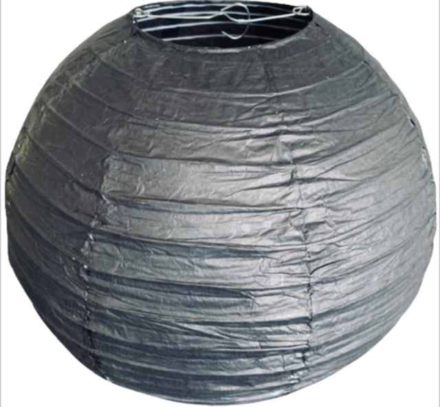 Černý kulatý lampion stínidlo průměr 30 cm