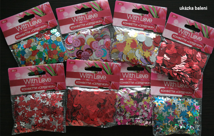 Plastové párty konfety M7 party mix balení 33g