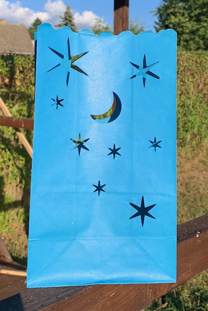 Candle Bags CB22 modré hvězdy měsíc balení 10ks dekorativních lampionů