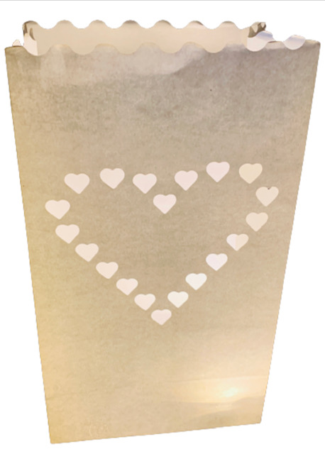 Candle Bags CB02 srdce balení 5ks dekorativních lampionů