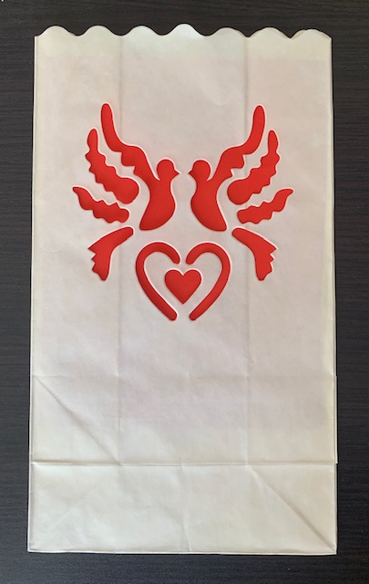 Candle Bags CB04 holubičky balení 5ks dekorativních lampionů