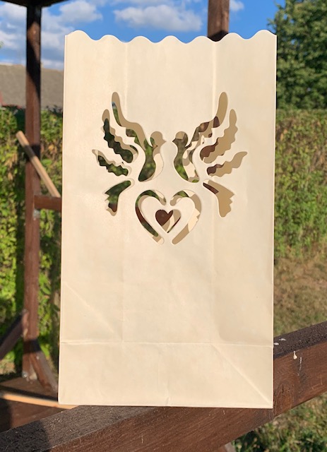 Candle Bags CB04 holubičky balení 5ks dekorativních lampionů