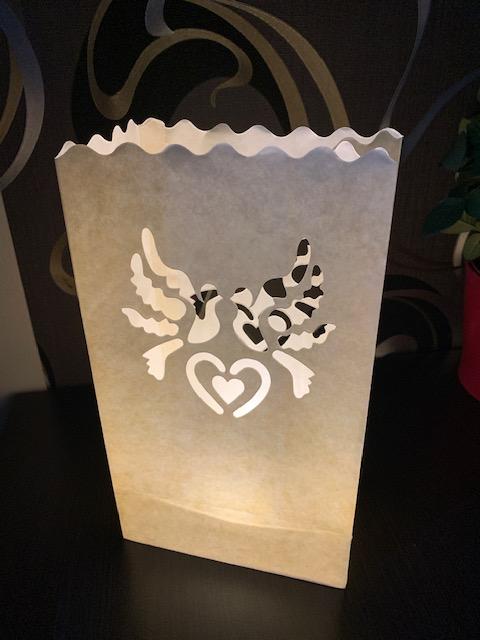 Candle Bags CB04 holubičky balení 5ks dekorativních lampionů