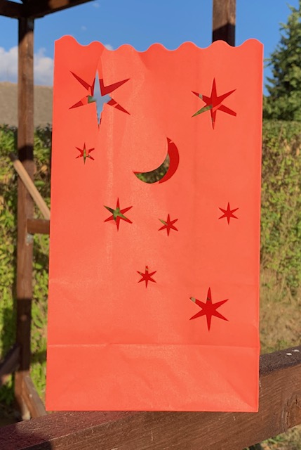 Candle Bags CB22 červené hvězdy měsíc balení 10ks dekorativních lampionů