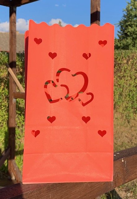 Candle Bags CB24 červené srdce měsíc balení 10ks dekorativních lampionů