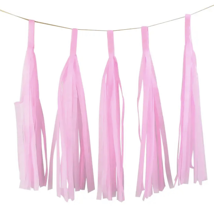 Růžové střapce hedvábný tissue papír 5 ks balení