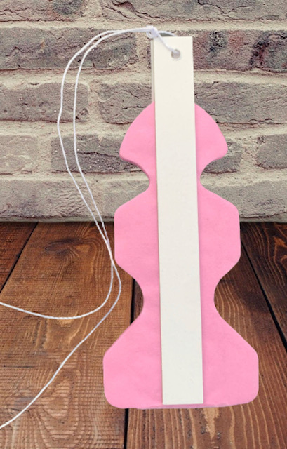 Růžová papírová rozeta vějíř S1 průměr 20 cm