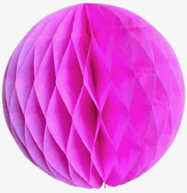 Lila papírová koule honeycomb průměr 15 cm