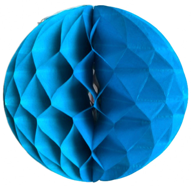 Tmavě tyrkysová papírová koule honeycomb průměr 20 cm