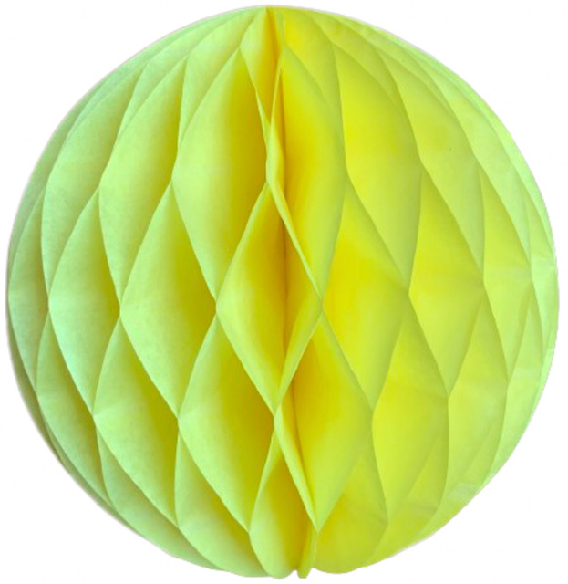 Žlutá papírová koule honeycomb průměr 20 cm