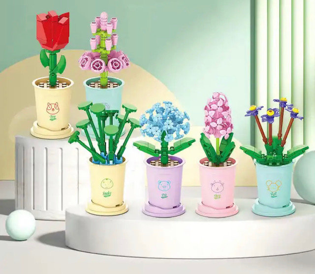 Monkey malá květina v květináči 48 dílků (BEZ KRABICE)