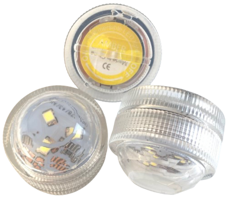Žluté vodotěsné ponorné LED světlo do vody DekorLED3V