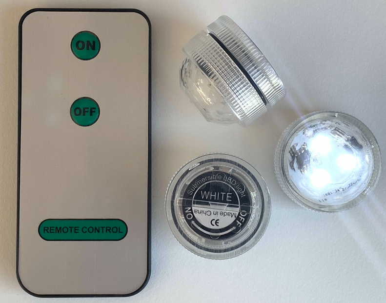 Teplé bílé vodotěsné ponorné LED světlo do vody DekorLED3VDO