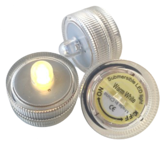 Teplé bílé vodotěsné ponorné LED světlo do vody DekorLED1V