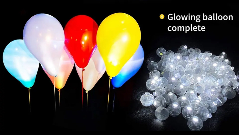 Teplé bílé LED světýlko DekorLED1S do balónků a dekorací