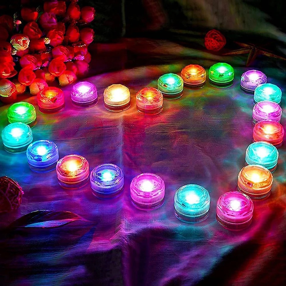 RGB vícebarevné vodotěsné ponorné LED světlo do vody DekorLED3VDO s dálkovým ovladačem