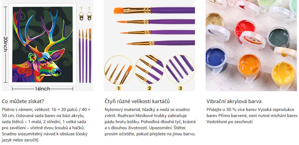 Jelen 40x50 cm malování podle čísel