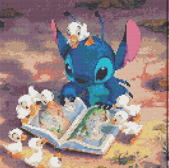 Lilo a Stitch 30x30cm diamantové malování