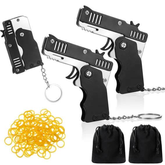 Skládací pistolky včetně 120 elastických gumiček hračka pro kluky