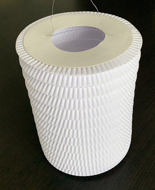 Zelený závěsný lampion roztahovací průměr 16 cm