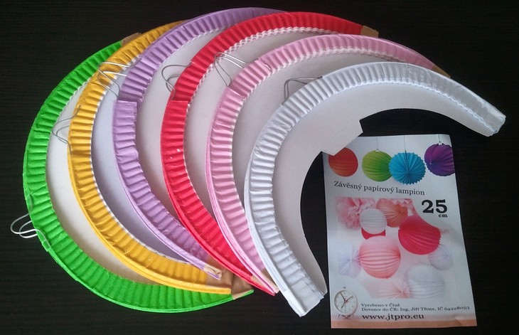 Hnědý kulatý závěsný lampion WATERMELON průměr 25 cm 