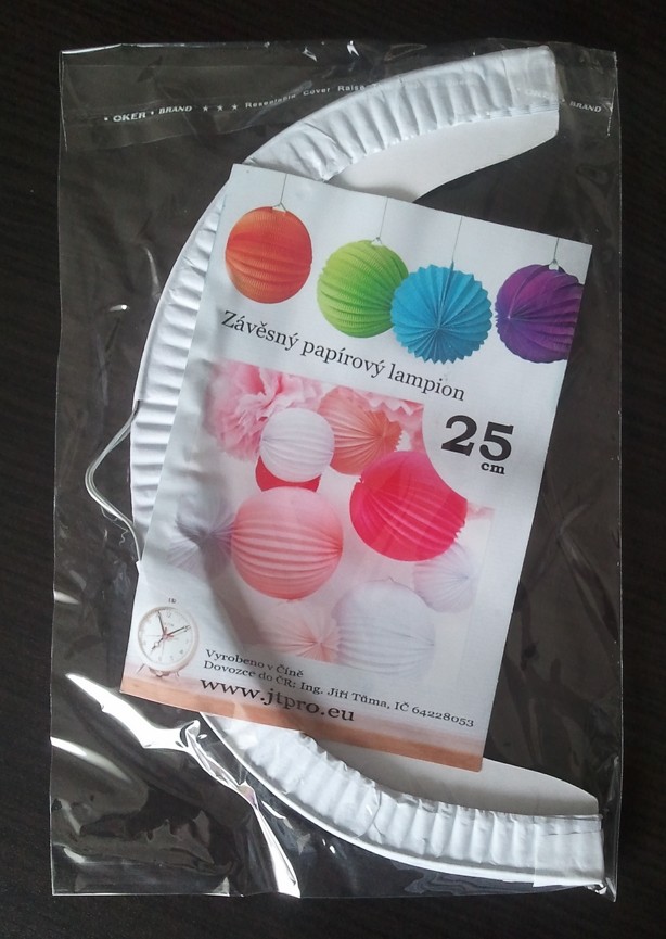 Hnědý kulatý závěsný lampion WATERMELON průměr 25 cm 