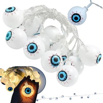 Halloweenské LED světelné řetěz Maxee oči 20 ks OK0058