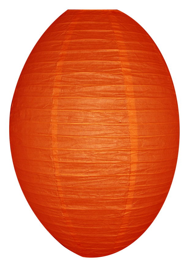 Červený oválný vysoký lampion stínidlo tvar kawaii