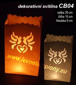 Candle Bags CB04 holubičky balení 5ks dekorativních lampionů
