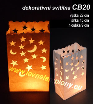 Candle Bags CB20 hvězdy a měsíc balení 10ks dekorativních lampionů